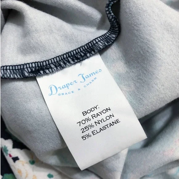 Draper James Hydrangea Row Floral Peplum Knit Ruffle Dress Size Small - Picture 6 of 8